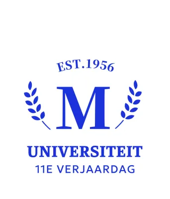 Eenvoudig concept universiteitsherinnering met laurierlogo