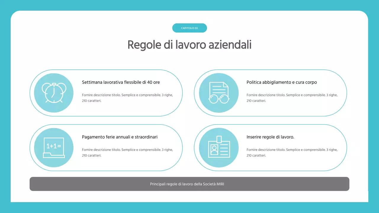 Materiale di formazione per neoassunti minimalista in azzurro e grigio