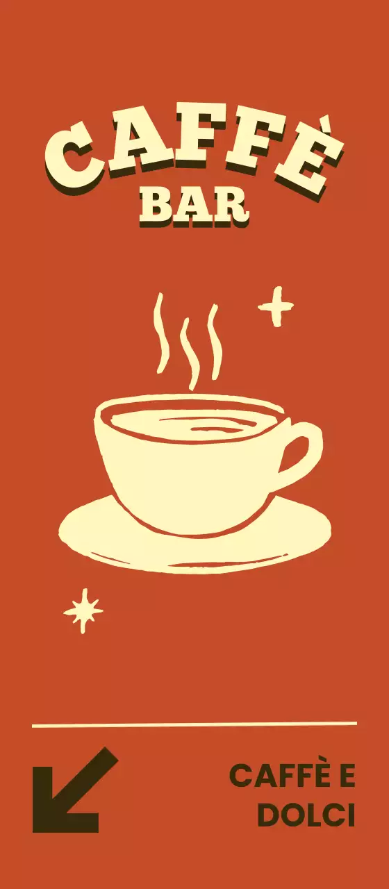 Sfondo rosso illustrazione vintage caffè promozione