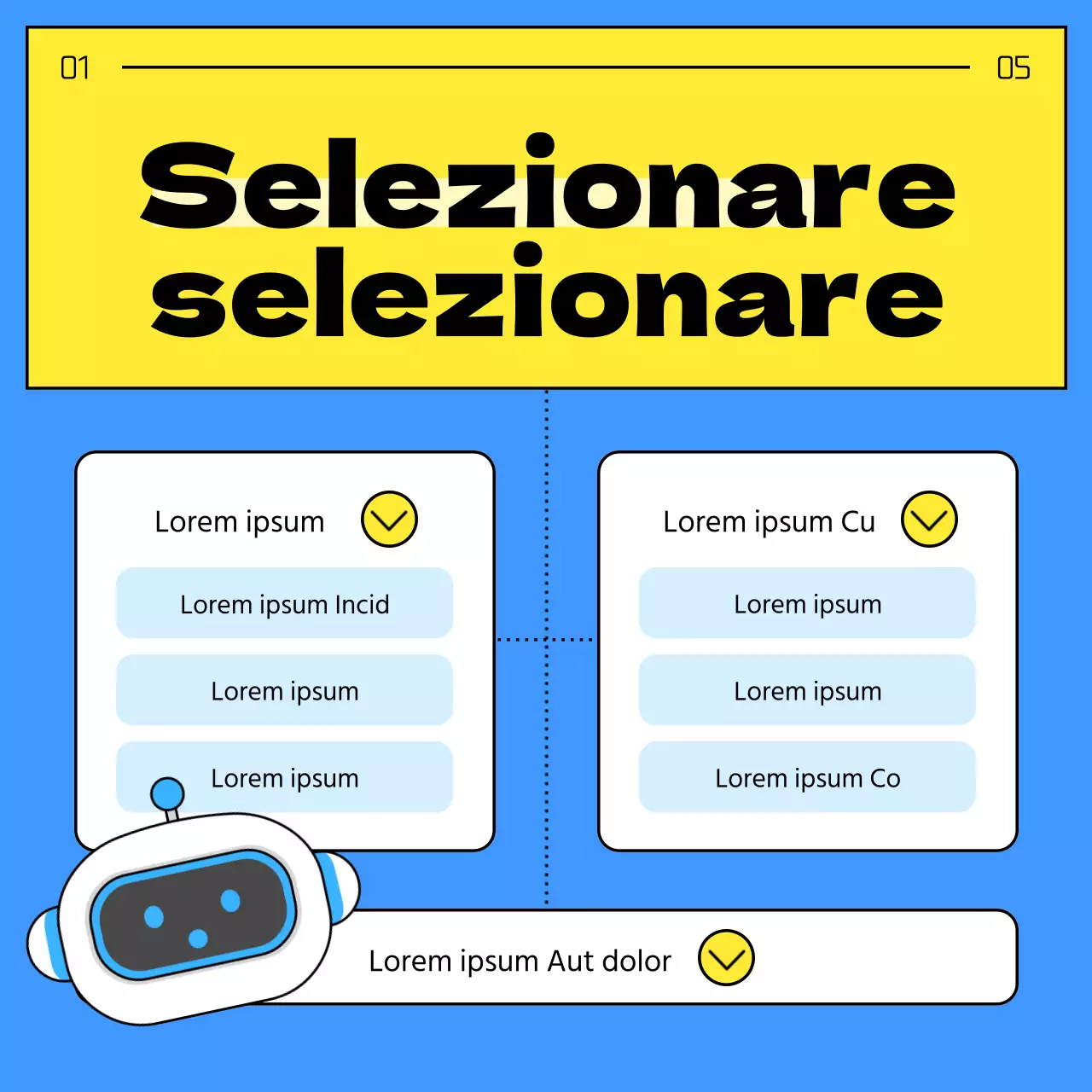 Come utilizzare una semplice guida al servizio clienti con chatbot giallo e blu