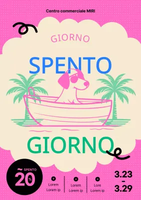 Promuovete una vendita kitsch per la Giornata Internazionale del Cucciolo in rosa e beige.