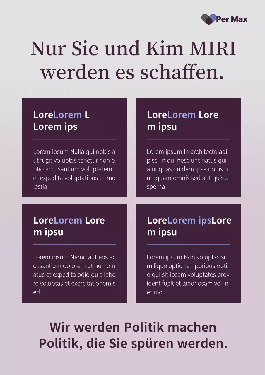 Förderung eines einfachen Wahlkandidaten in Lila