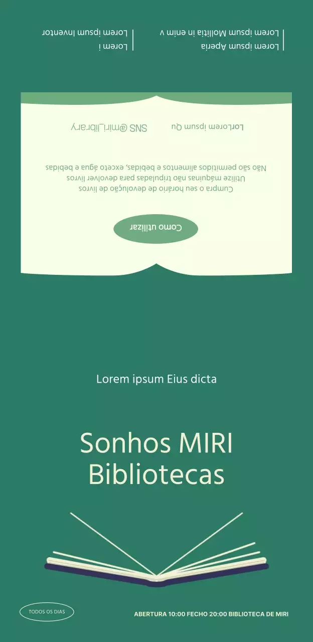 Livro verde conceito de ilustração instituição pública biblioteca municipal