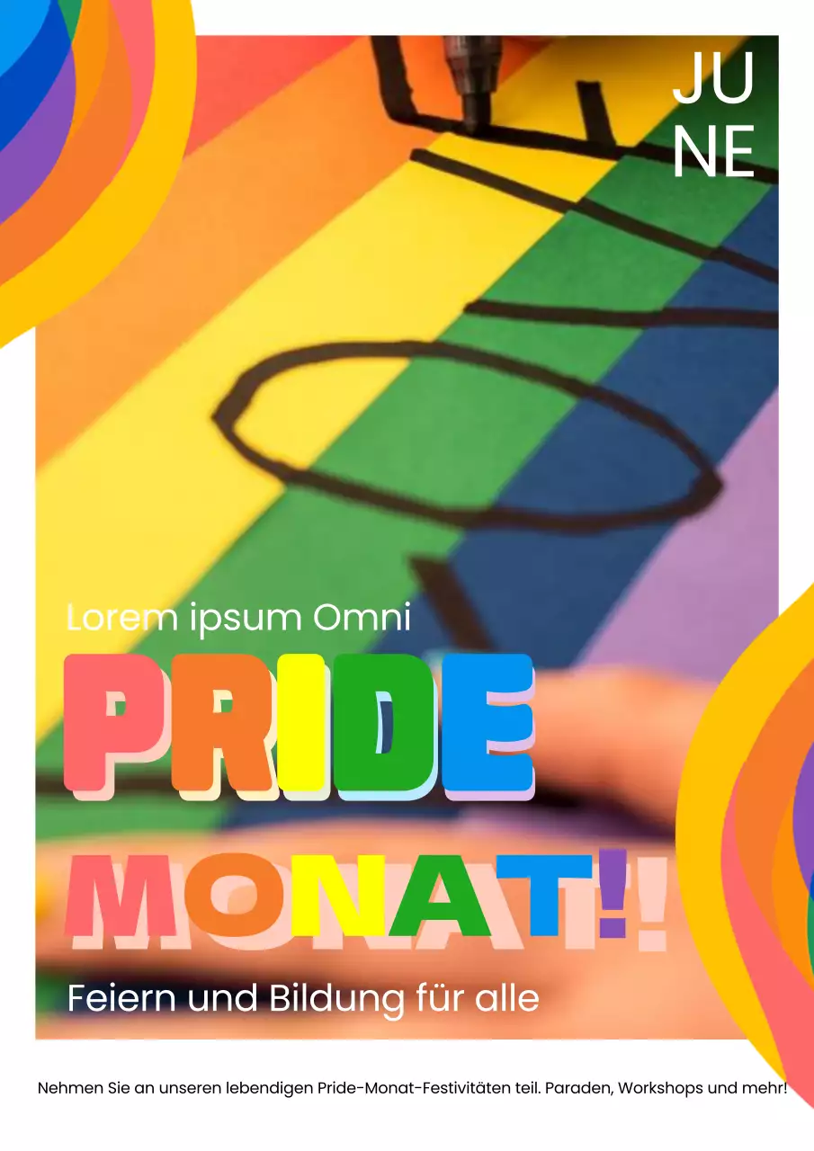 Regenbogen und Weiß Trendy Pride Month Bildungskampagne