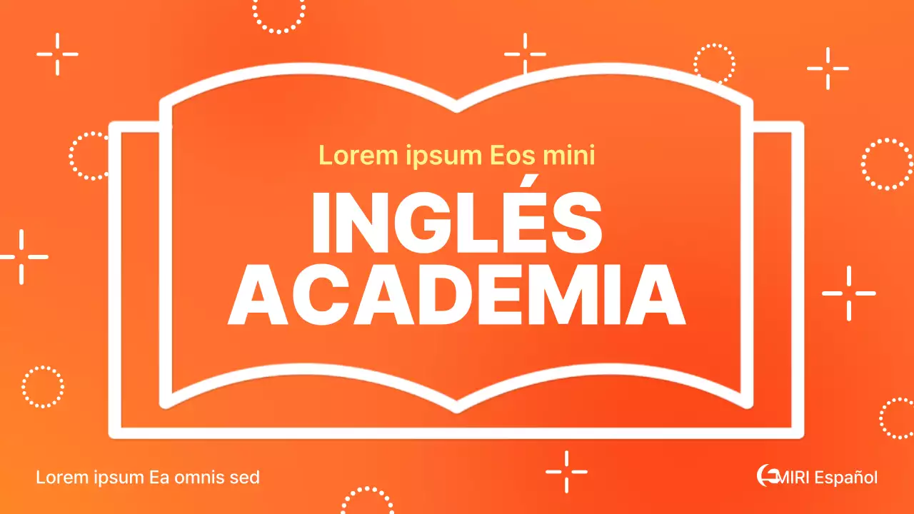 Un sencillo folleto escolar naranja y blanco