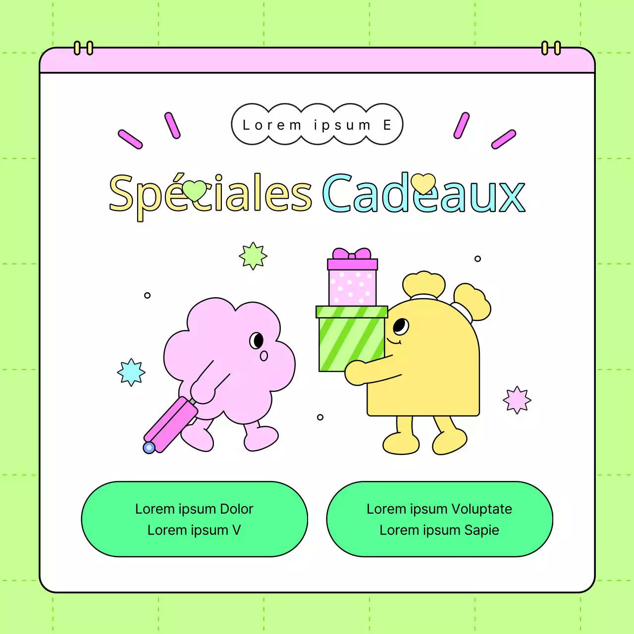 Promouvoir un événement kitsch pour la Journée blanche avec des couleurs fluorescentes et des roses vifs