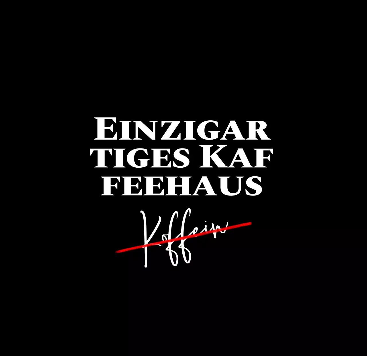 Zur Bewerbung eines Cafés mit einem Beschriftungskonzept