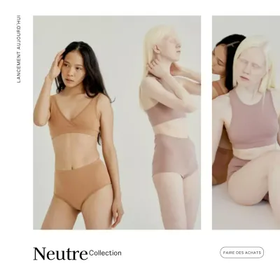 Campagne de collection de mode minimaliste blanche