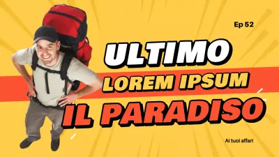 Guida di copertina in grassetto arancione e giallo per i consigli di viaggio dei viaggiatori zaino in spalla