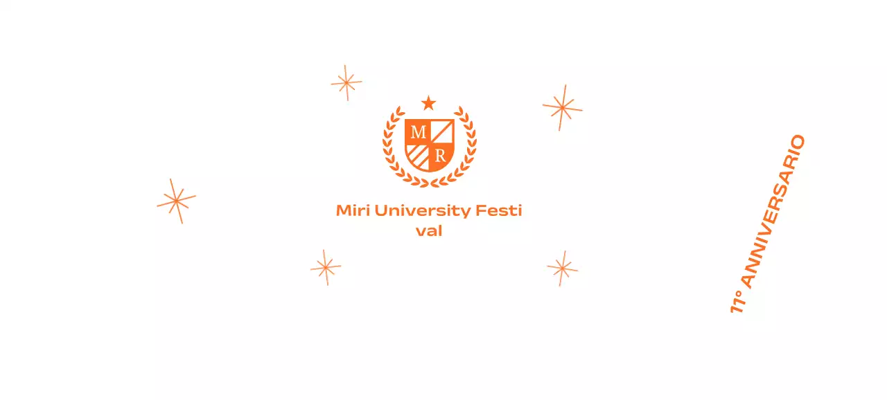 Festa della scuola con logo della scuola con alloro e brillantini