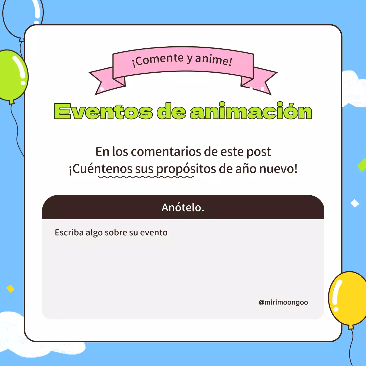 Promueve un sorteo para animar a tu personaje celeste favorito