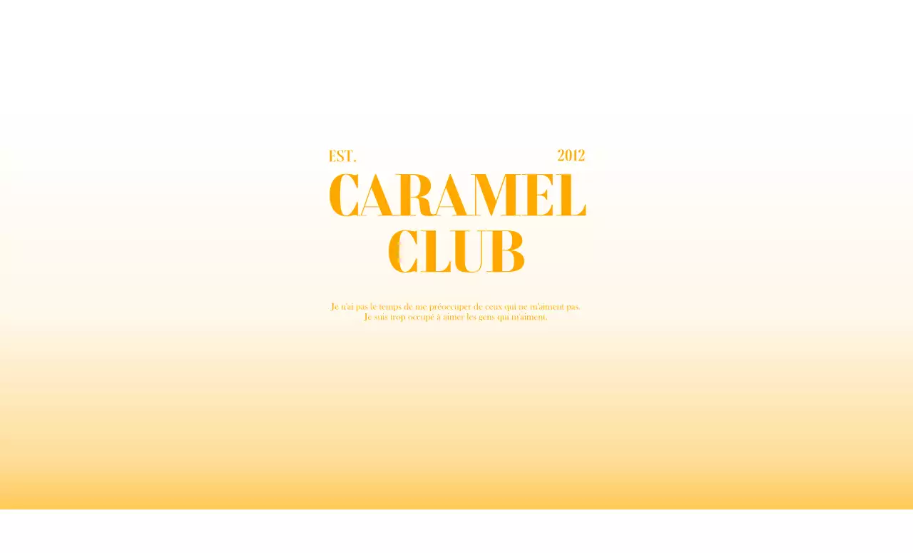 Une conception impressionnante avec des dégradés et une typographie de bon goût