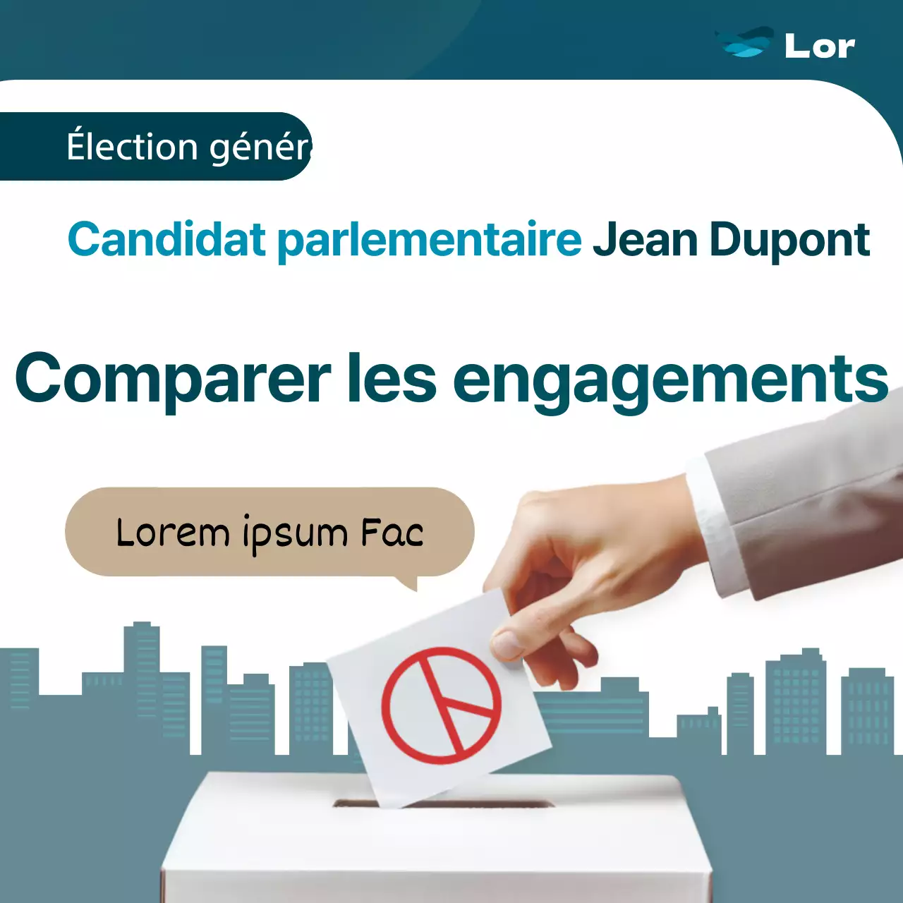 Un guide des promesses des candidats aux élections, surlignées en bleu marine et menthe.