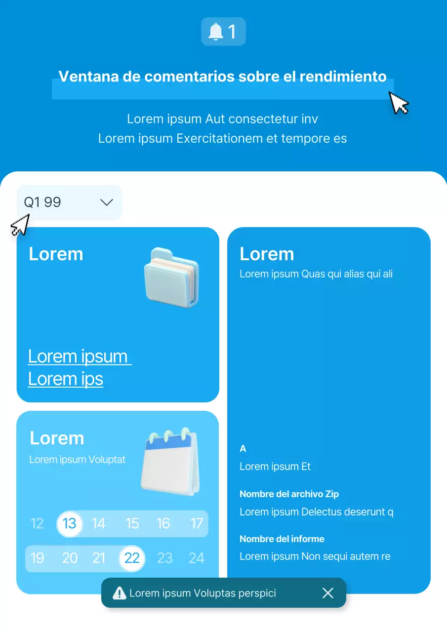 Flyers de moda para anuncios en azul