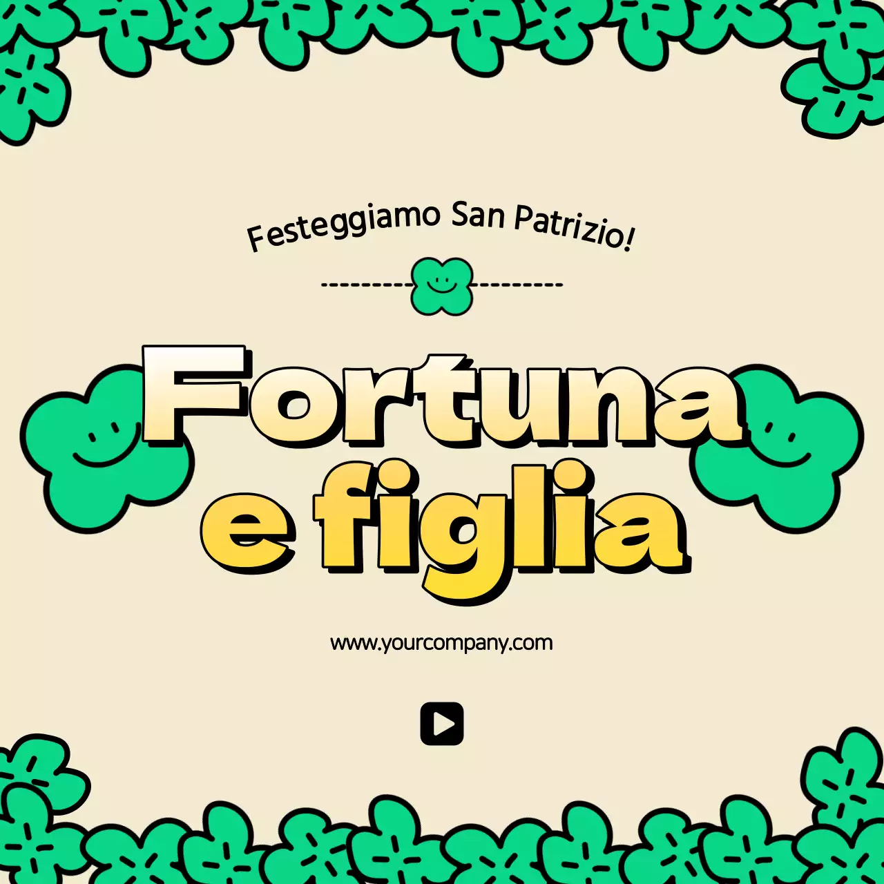 La natura gialla e verde affascina la pubblicità del giorno di San Patrizio