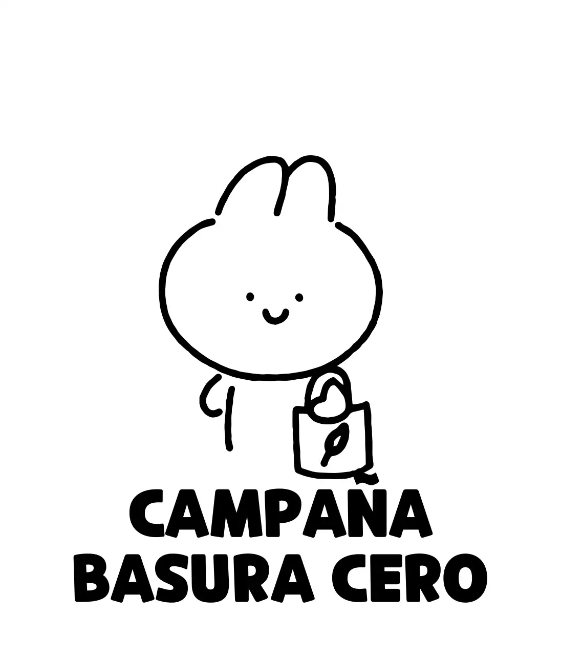Campaña "Residuo cero" con simpáticas ilustraciones de conejitos dibujados a mano