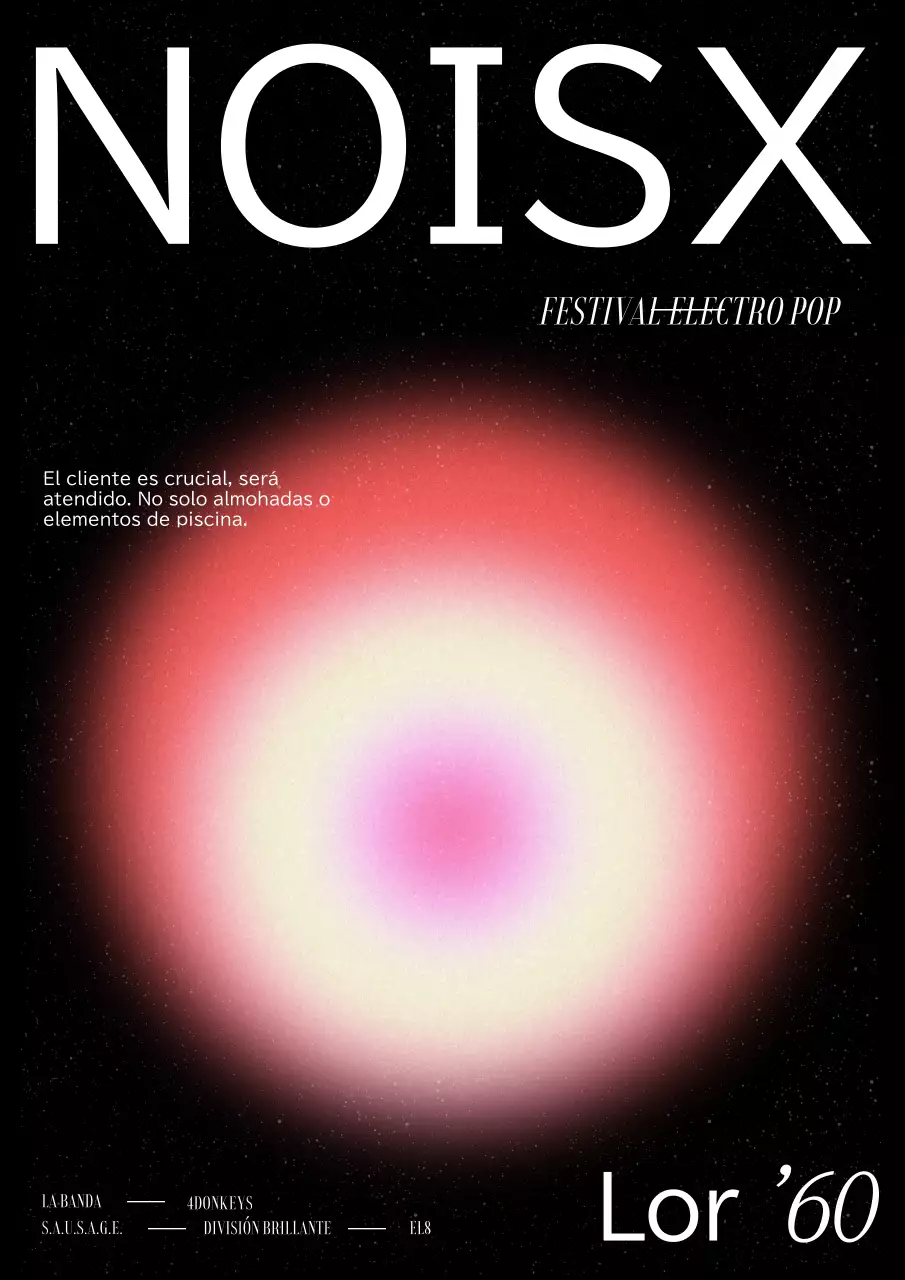 Anuncio del Festival de Música Moderna Rojo y Negro