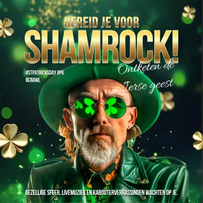 Smaragdgroen Levendig St. Patrick's Evenement Flyer