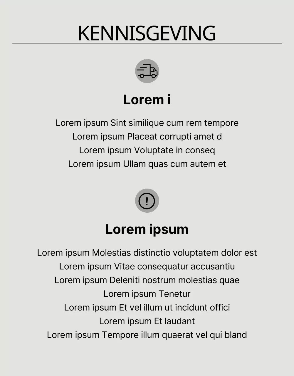 Moderne mode detailpagina advertentie in beige