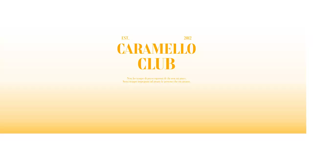 Un design di grande impatto con sfumature e posizionamento tipografico di buon gusto