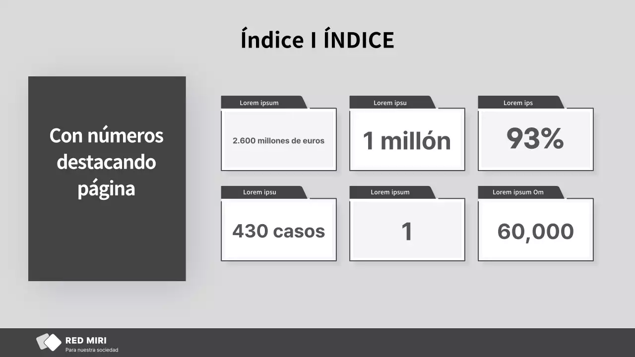 Informes sencillos y en blanco y gris para ONG