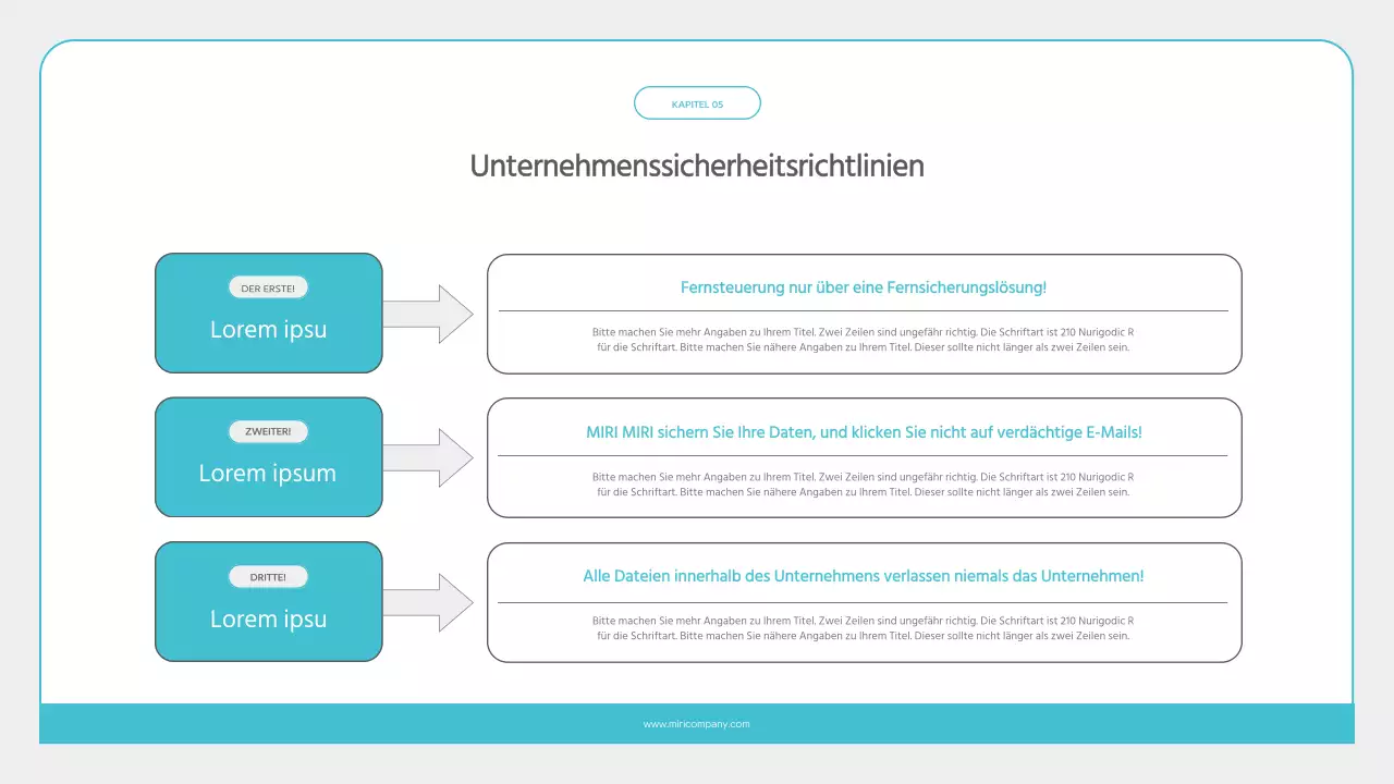 Minimalistisches Schulungsmaterial für neue Mitarbeiter in Hellblau und Grau