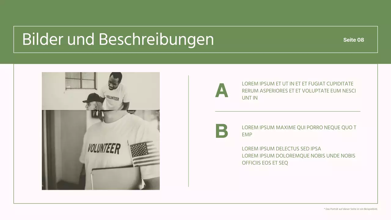 Einfache, grüne und rosa Berichte für NGOs