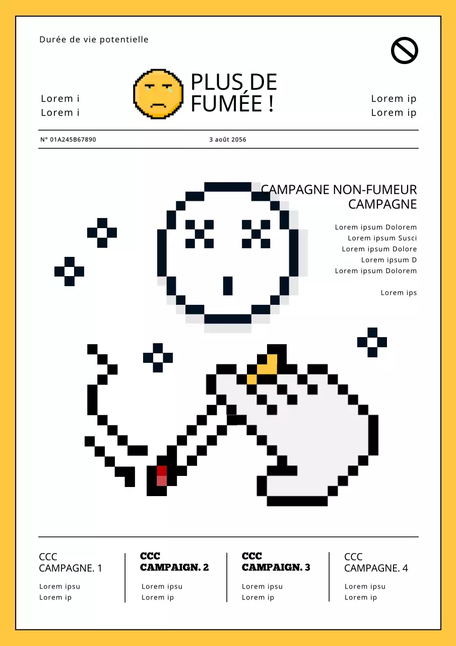 Une campagne anti-tabac moderne en noir et blanc