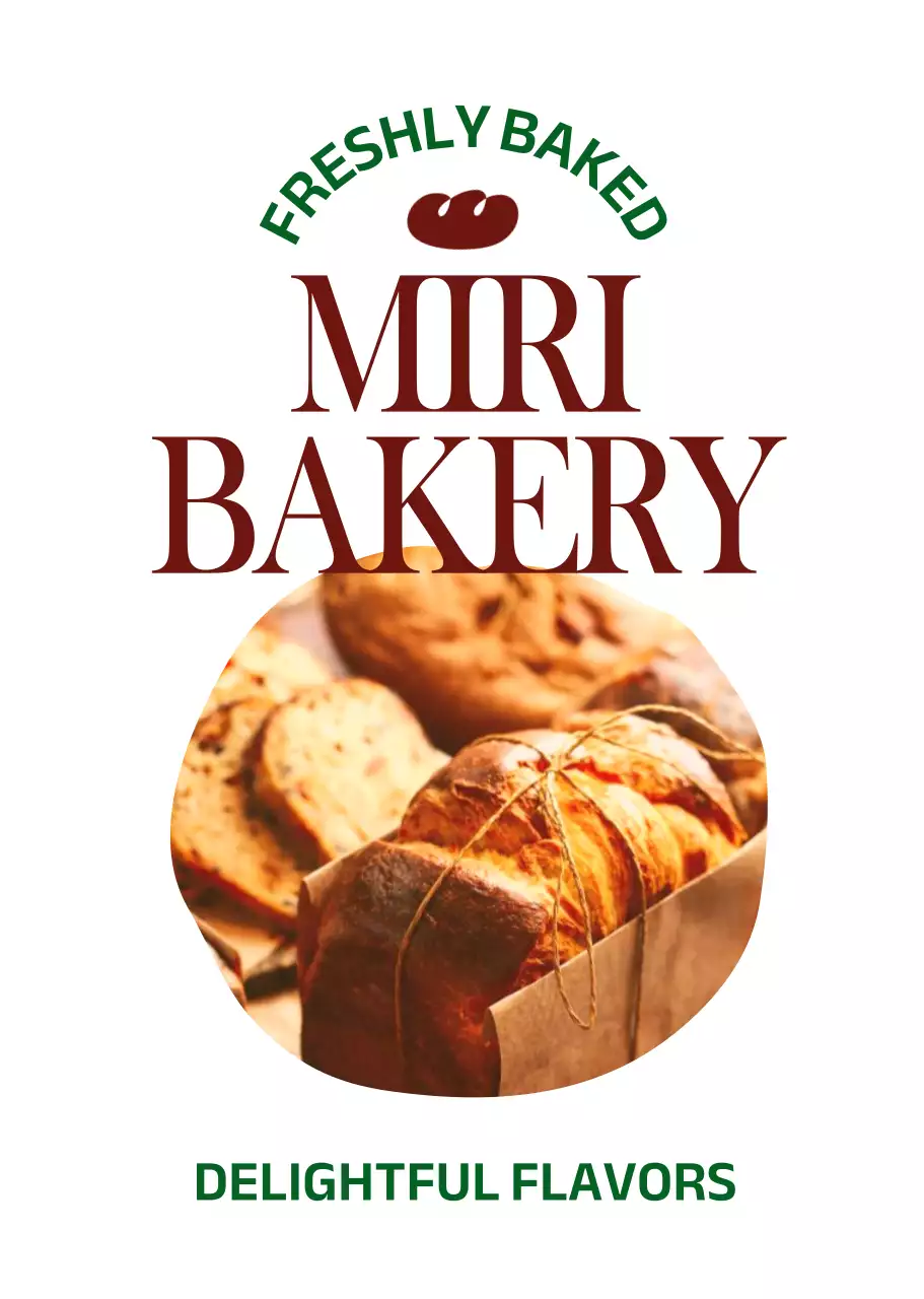 Promosikan toko roti Anda dengan foto roti berwarna cokelat kehijauan