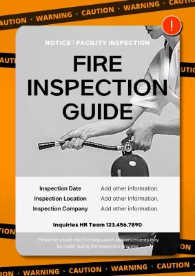 Orange Professional Fire Guide Poster