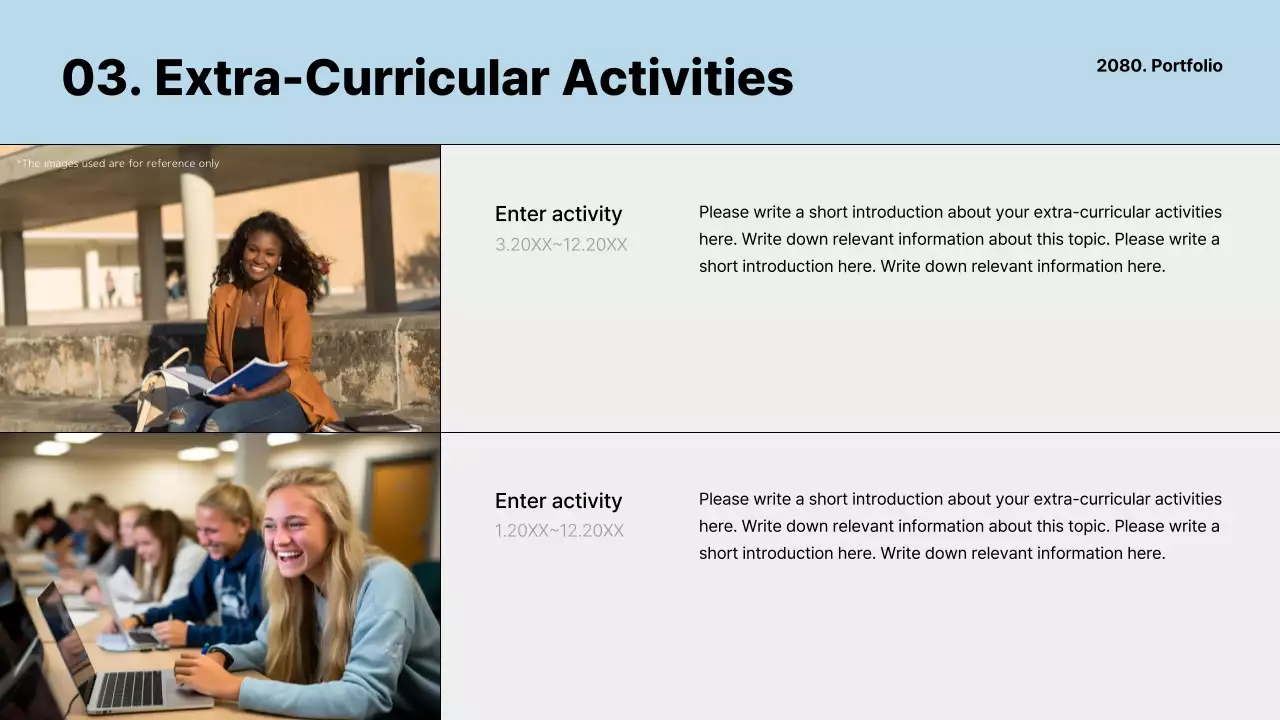 Presentasi Dokumen Portofolio Pekerjaan Biru Sederhana