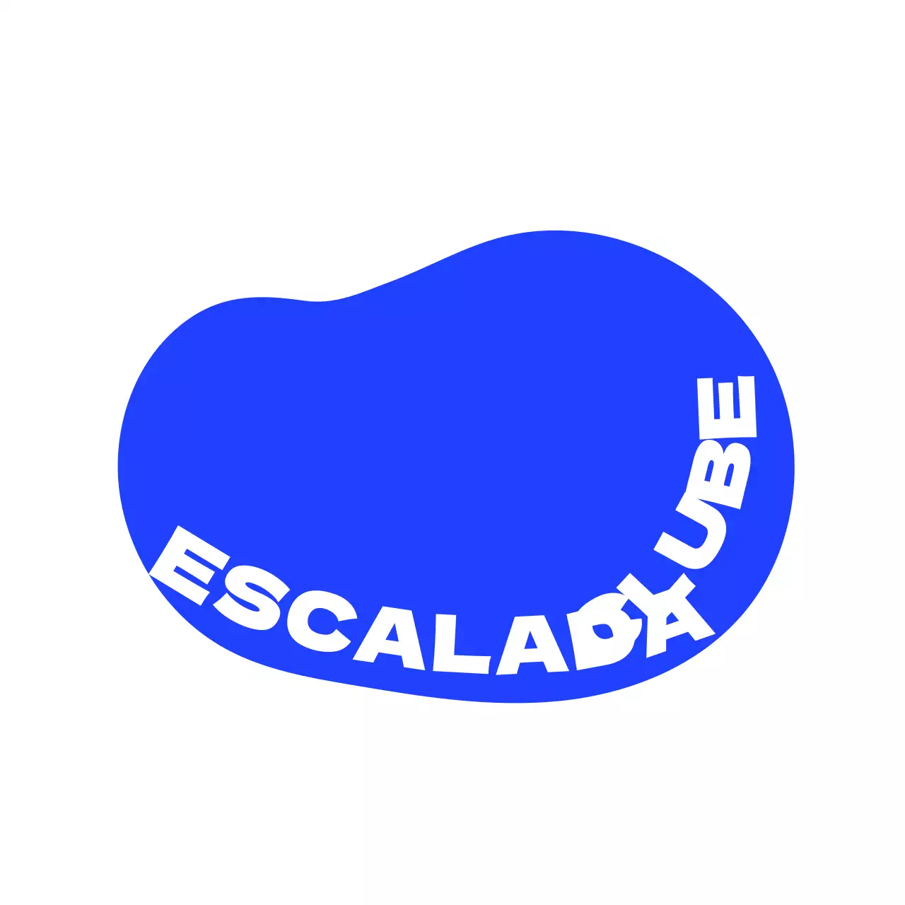 Um clube de escalada com um toque geométrico azul simples