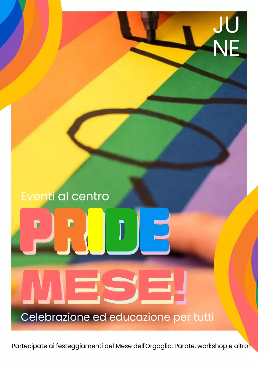 Campagna educativa del mese dell'orgoglio bianco e arcobaleno di tendenza