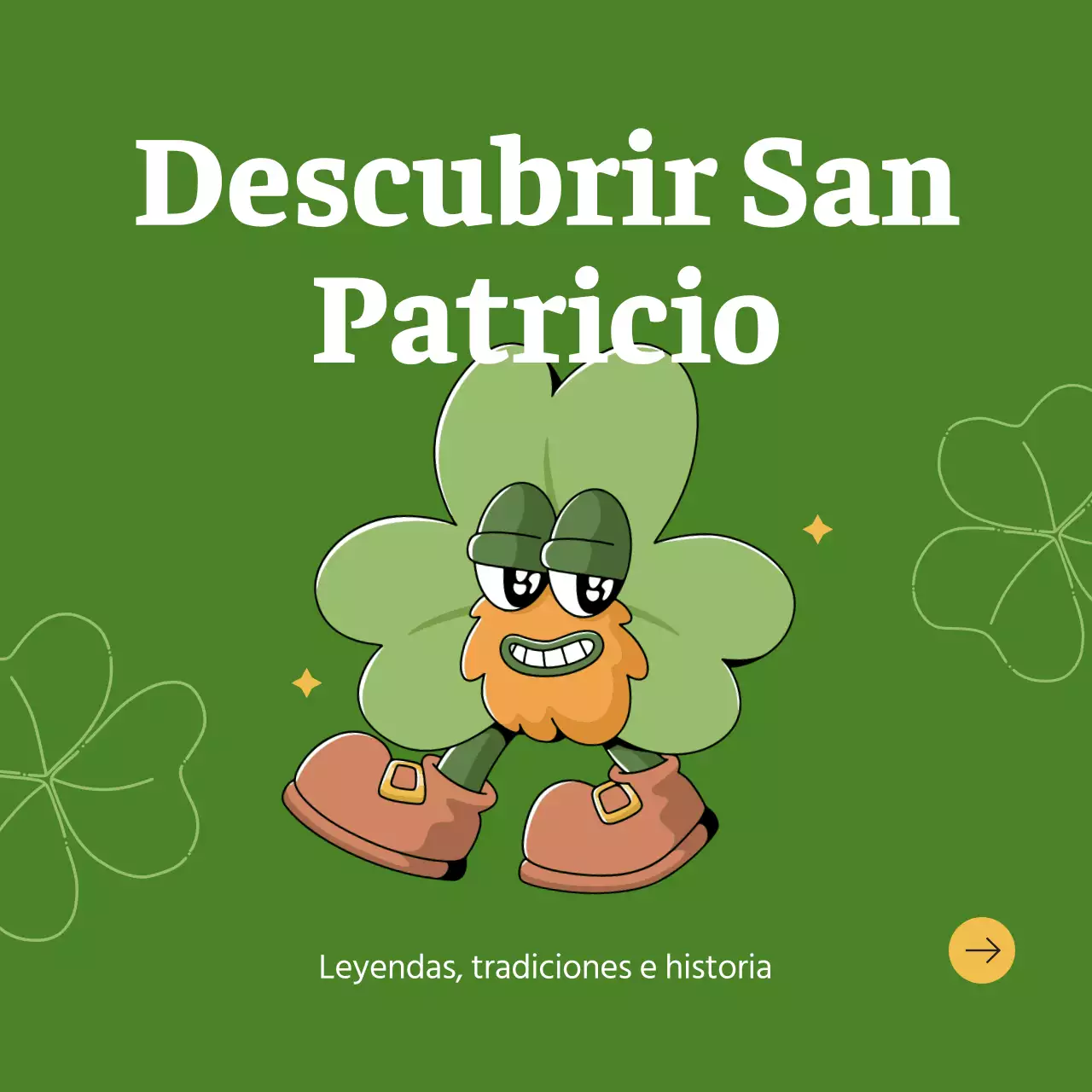 Verde y Beige Simple St. Patrick Day's Story Publicidad