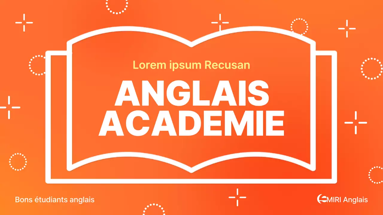 Un simple prospectus scolaire orange et blanc