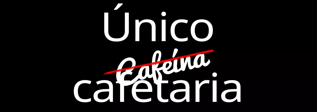 Para promover um café com um conceito de letras