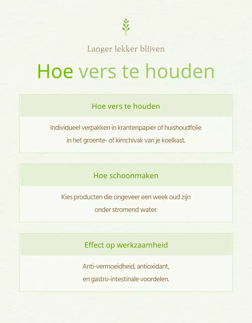 Uitleg over de felgroene en gele producten die te koop zijn