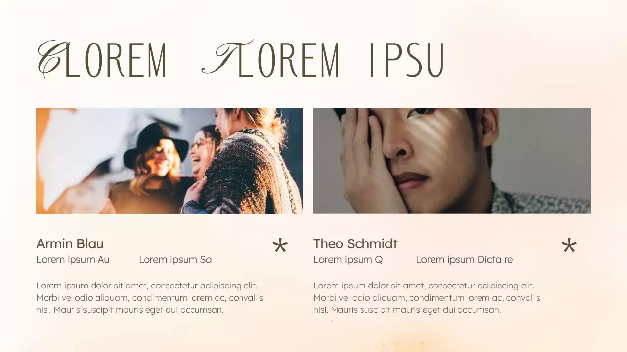 Elegante kreative Designmappe in Beige und Khaki