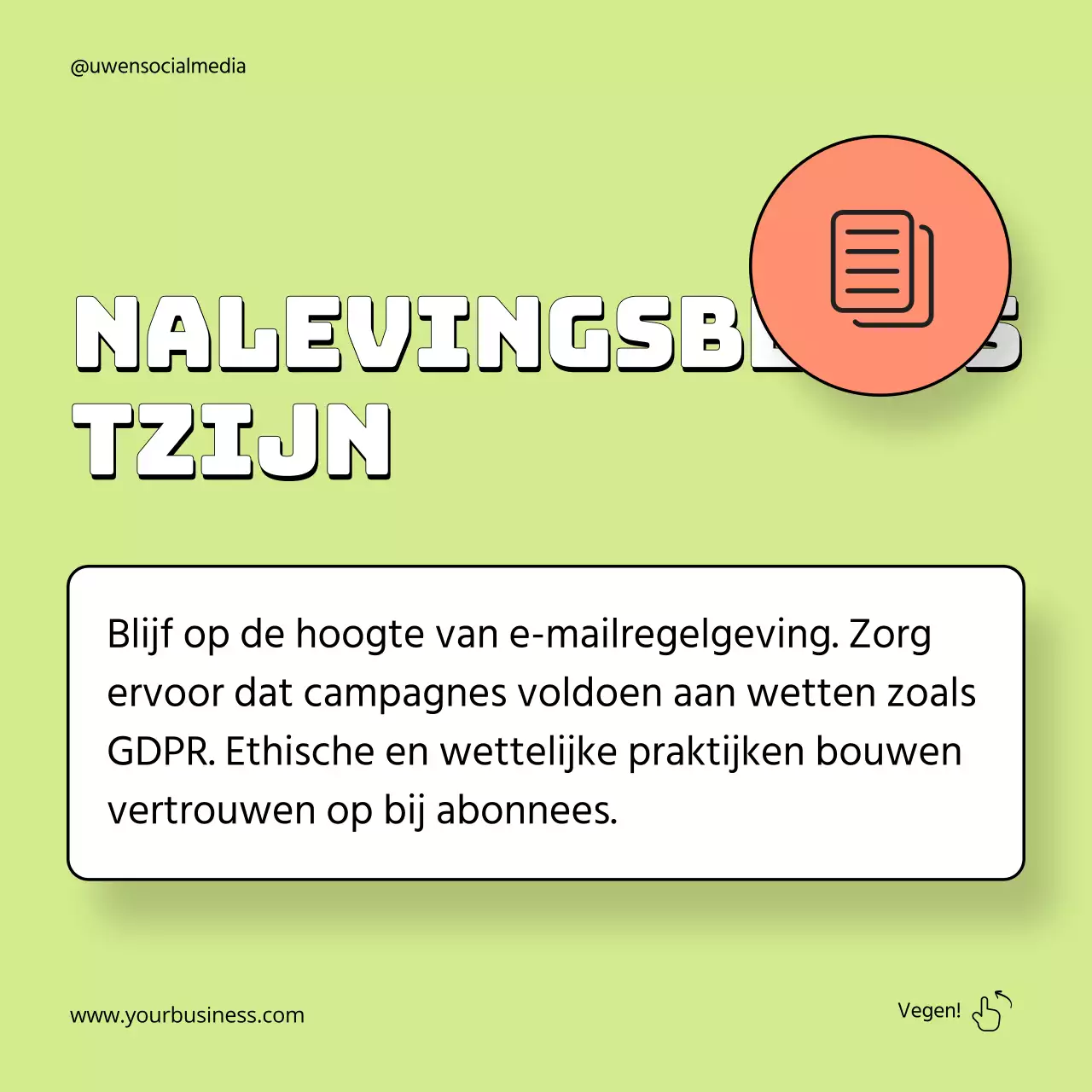 Oranje en neon geometrische e-mailmarketing strategiegids