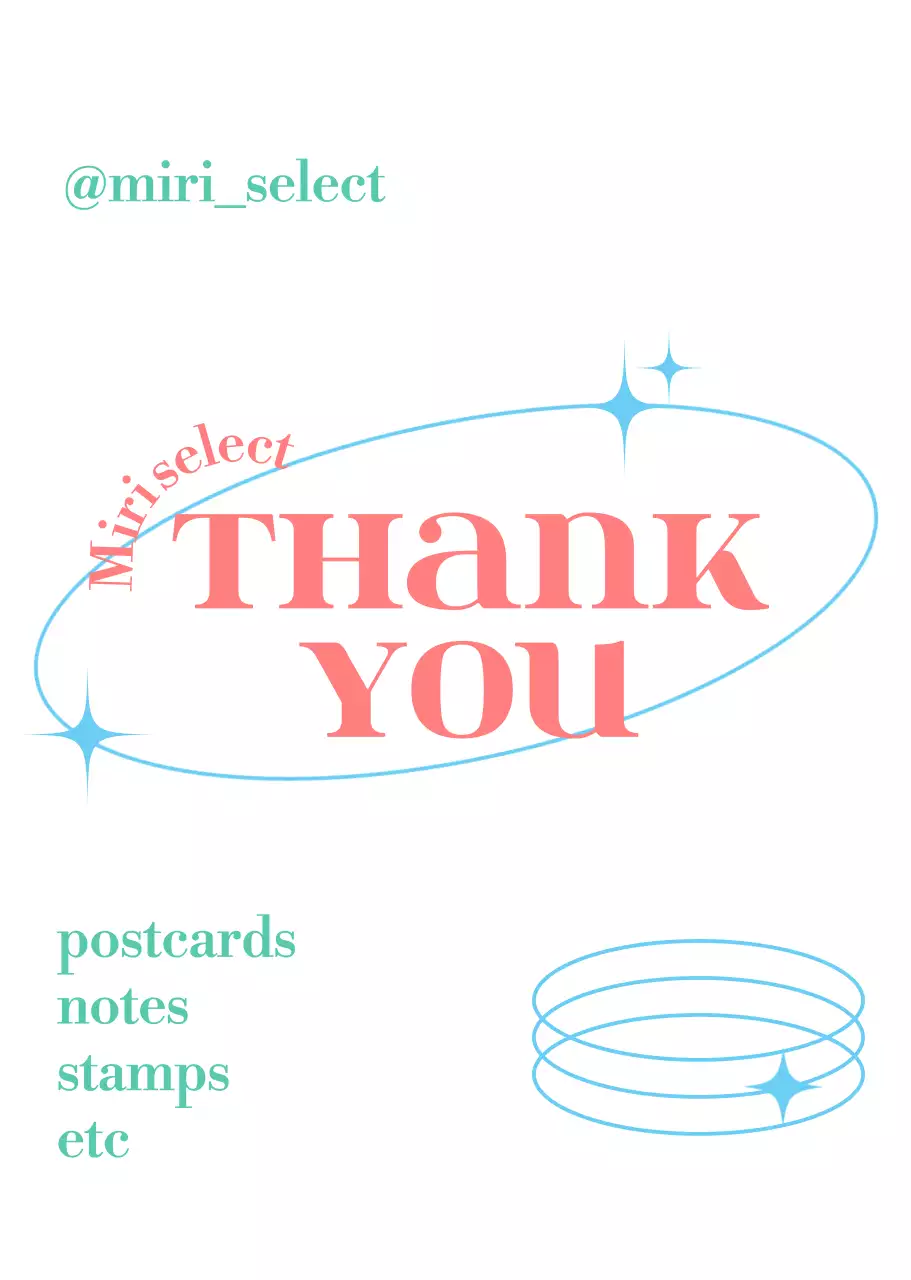 パステルカラーの感謝状