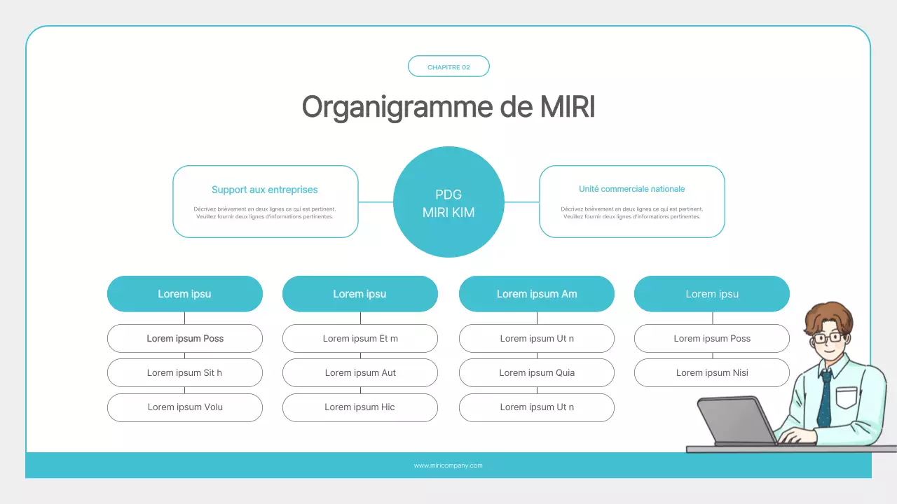 Matériel de formation minimaliste pour les nouveaux embauchés, en bleu clair et en gris