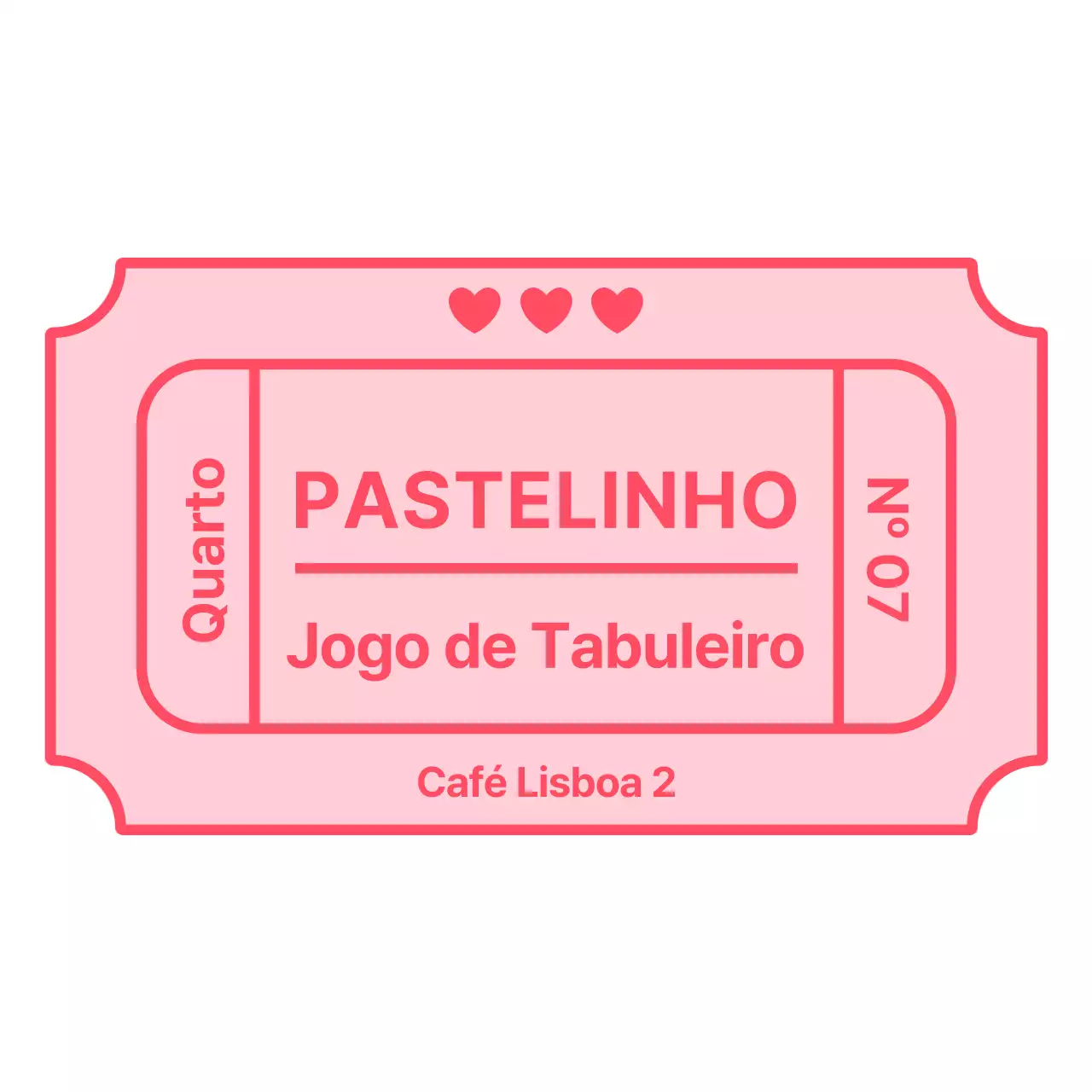 Desenho de conceito de bilhete giro