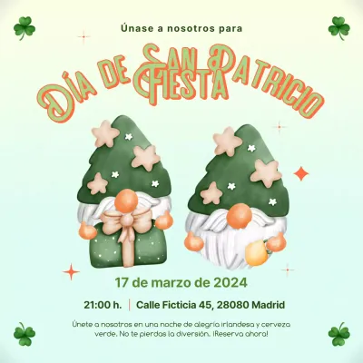 Verde degradado Fantasía Invitación Día de San Patricio