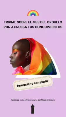 Anuncio del Mes del Orgullo Lila y Beige Simple