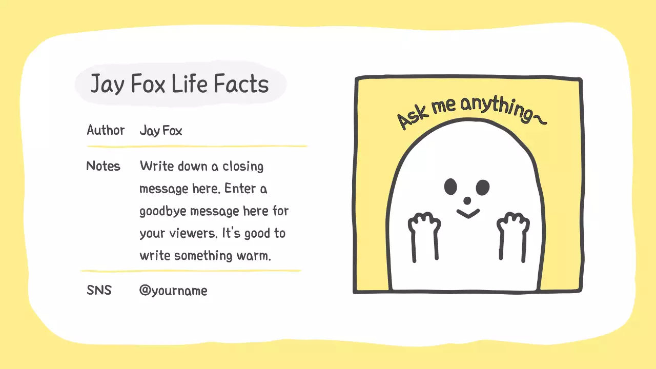 Presentasi Panduan Biografi Sederhana Kuning