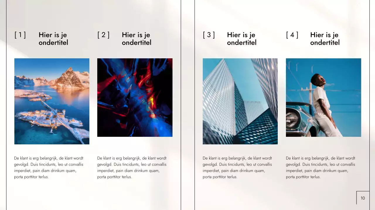 Zwart en oranje moderne fotografie portfolio