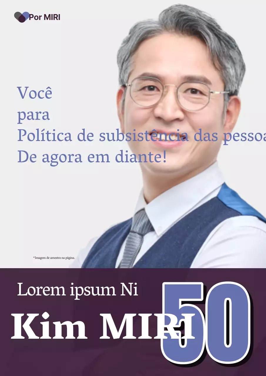 Promover um simples candidato eleitoral de cor púrpura