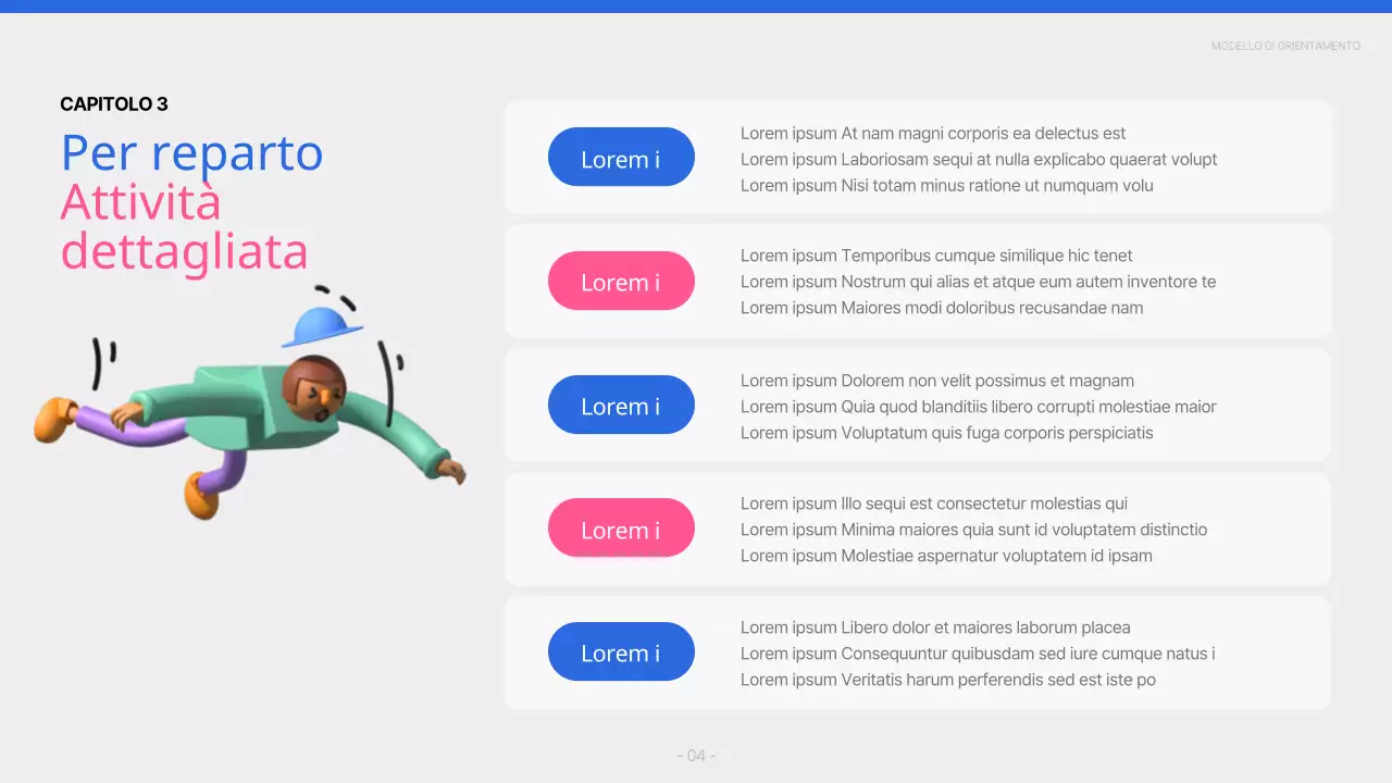 Un semplice rapporto di orientamento universitario blu e rosa per i nuovi studenti