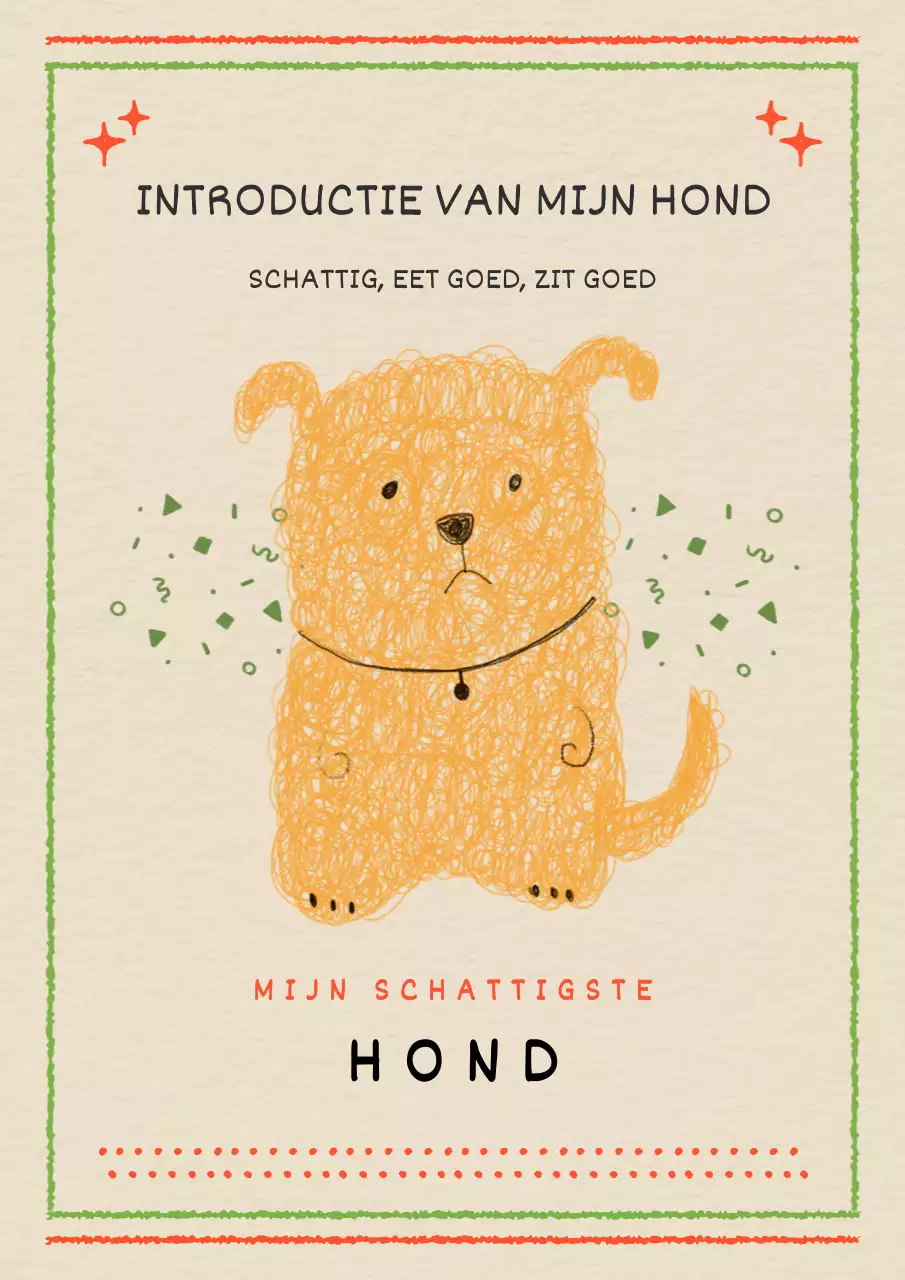 Een kennismaking met onze beige en limoengroene puppy