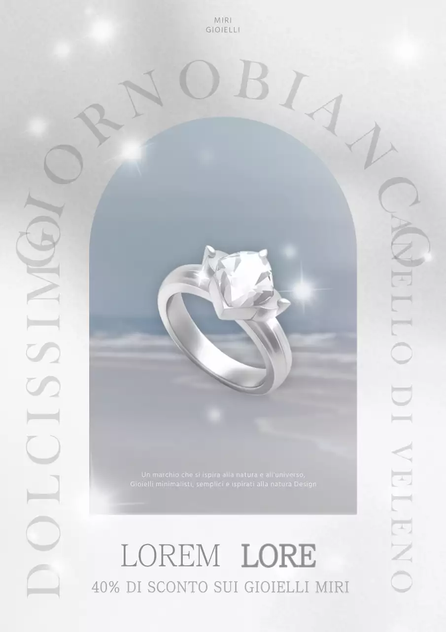 Promuovete una semplice vendita per il White Day in grigio e bianco